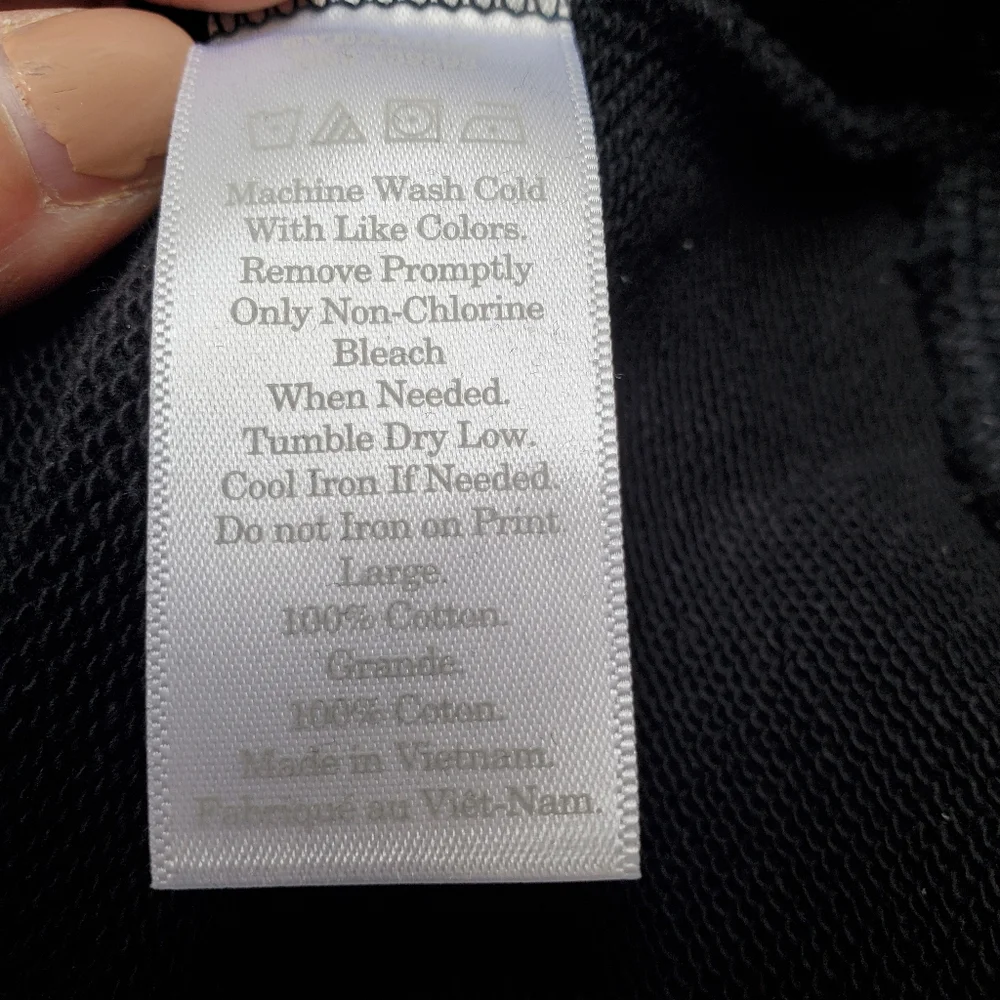 NWOT Everlane 100% Human Heavyweigt Sweatshirt Large Black & White - Picture 7 of 7